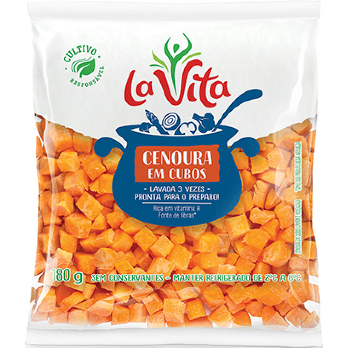 Cenoura Em Cubos 180g