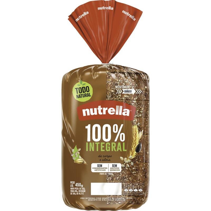 Pão Integral Nutrella Supreme 450g