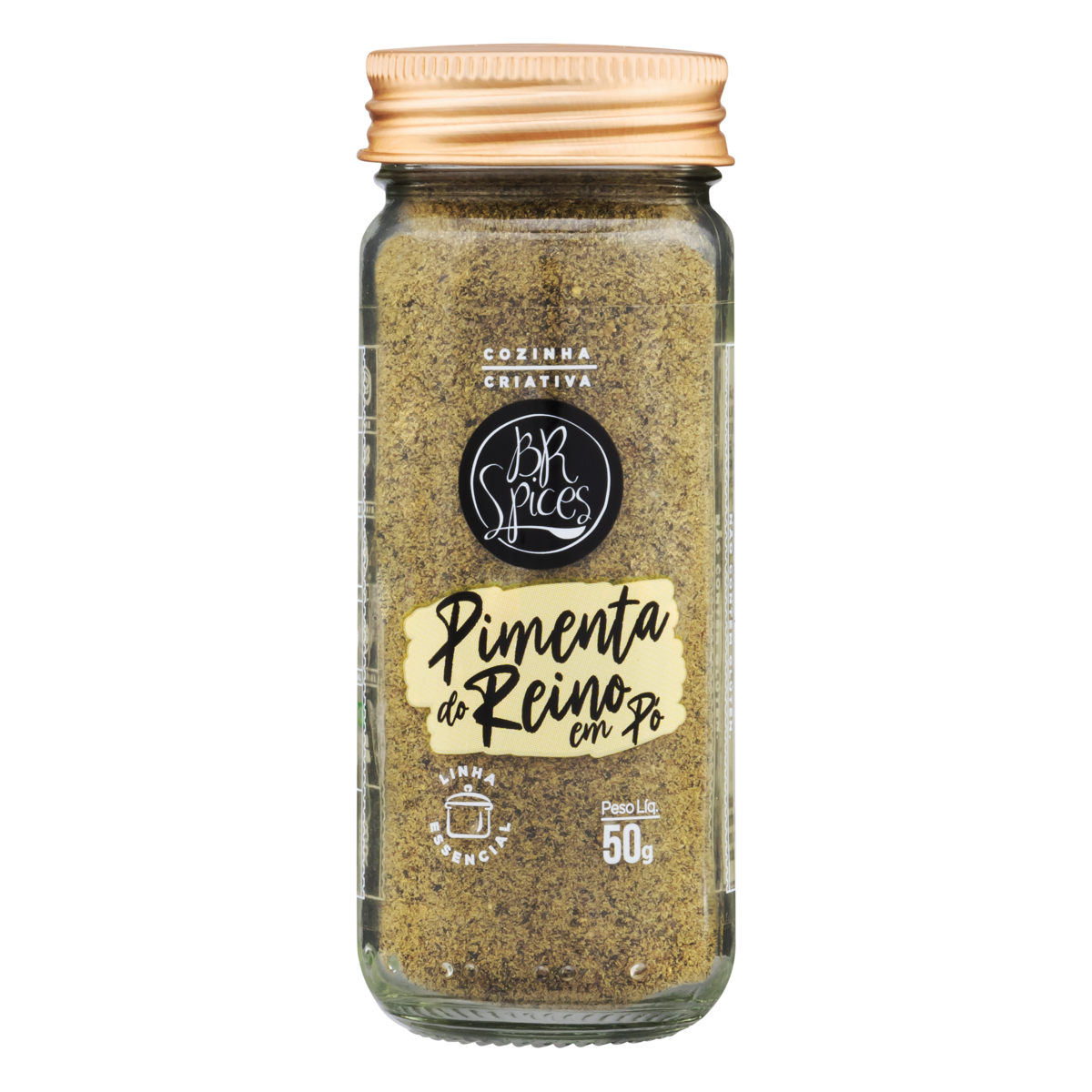 Pimenta-do-Reino em Pó com Tampa Dosadora BR Spices 50g