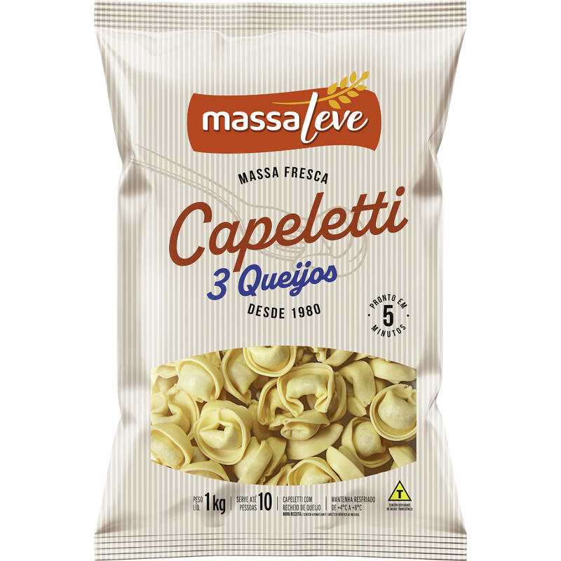 Capeletti Massa Leve Queijo 1kg