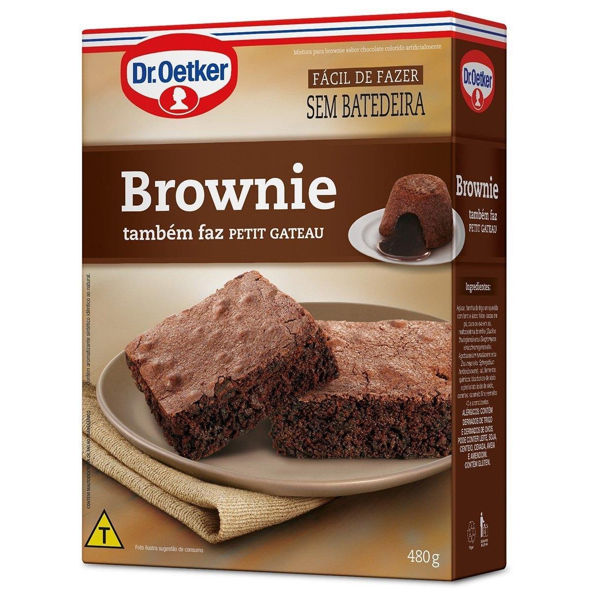 Mistura para Brownie Sabor Chocolate Dr. OETKER Caixa 480g