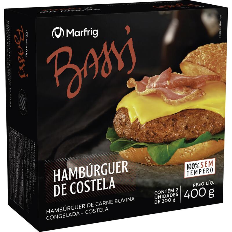 Hambúrguer Bovino Bassi Congelado Costela 400g