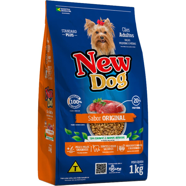 Ração New Dog 1kg - Raças Pequenas e Médias