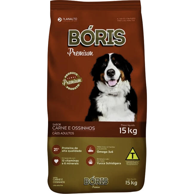 Alimento para Cães Bóris Carne e Ossinhos 15kg