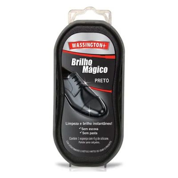 Esponja para Calçados Wassington 4g - Com Silicone - Preta