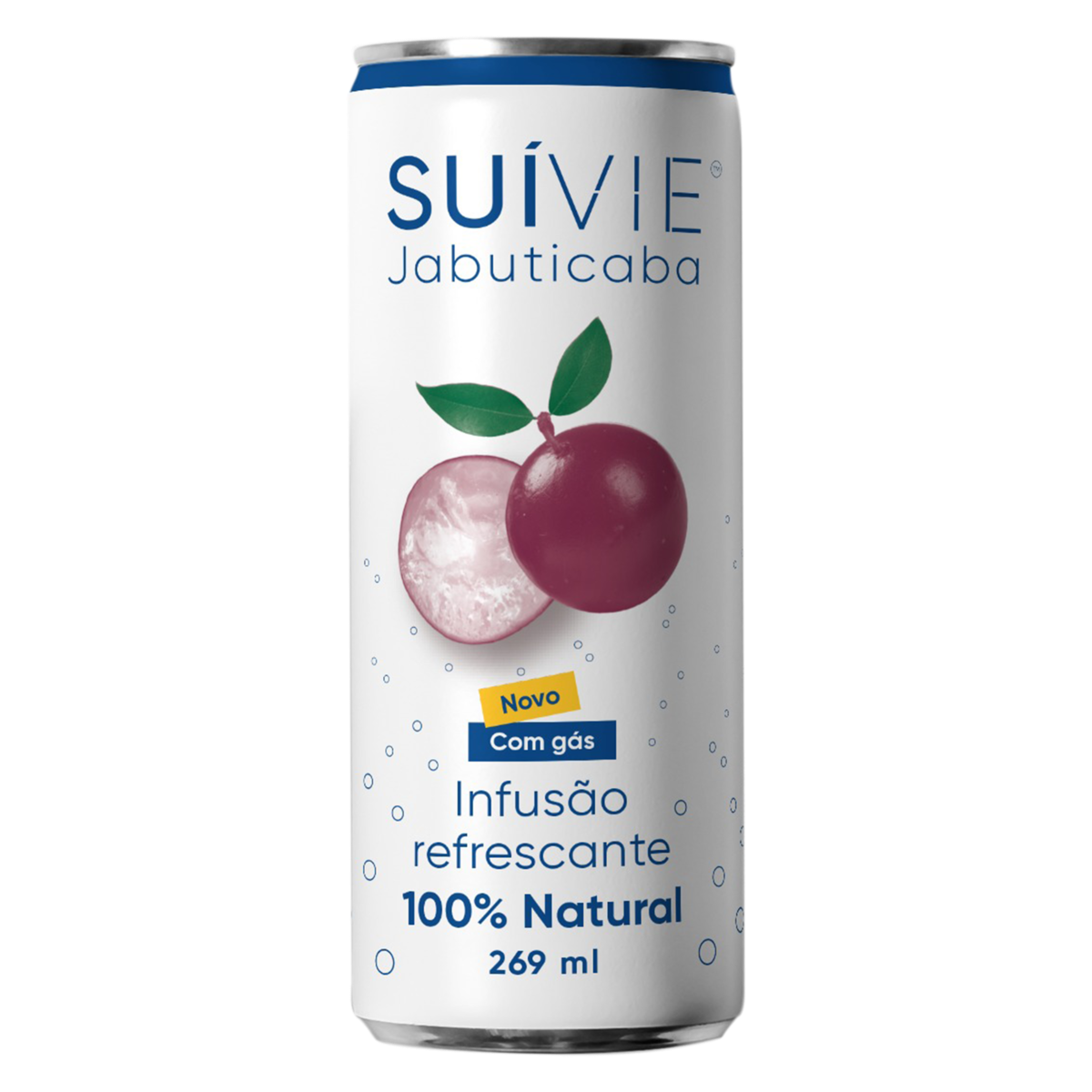 Infusão refrescante de Jabuticaba 100% natural e sem açúcar com gás SUIVIE Lata 269 ml