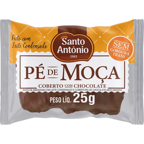 Pé de Moça Santo Antônio 25g - Coberto com Chocolate
