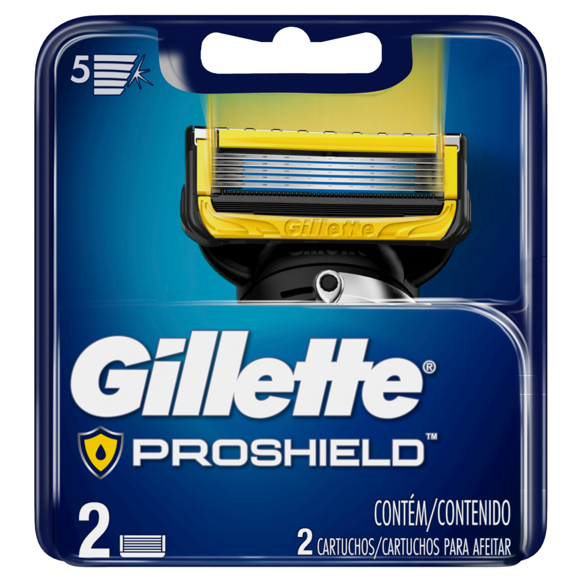 Carga de Aparelho para Barbear Gillette Fusion Proshield 2 Unidades