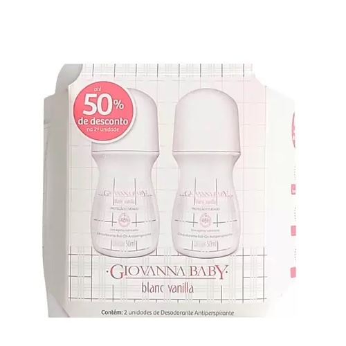 Desodorante Rollon Giovanna Baby Blanc Vanilla 50% De Desconto C/2un 50ml