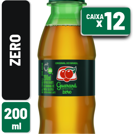 Refrigerante Guaraná Antarctica Zero Pet 200ml Caixa c/ 12 un