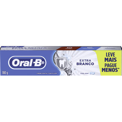 Creme Dental Cool Mint Oral-B Extra Branco Caixa 180g Leve Mais Pague Menos