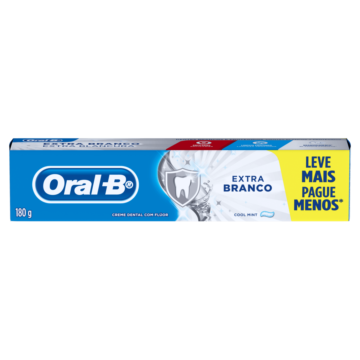 Creme Dental Cool Mint Oral-B Extra Branco Caixa 180g Leve Mais Pague Menos