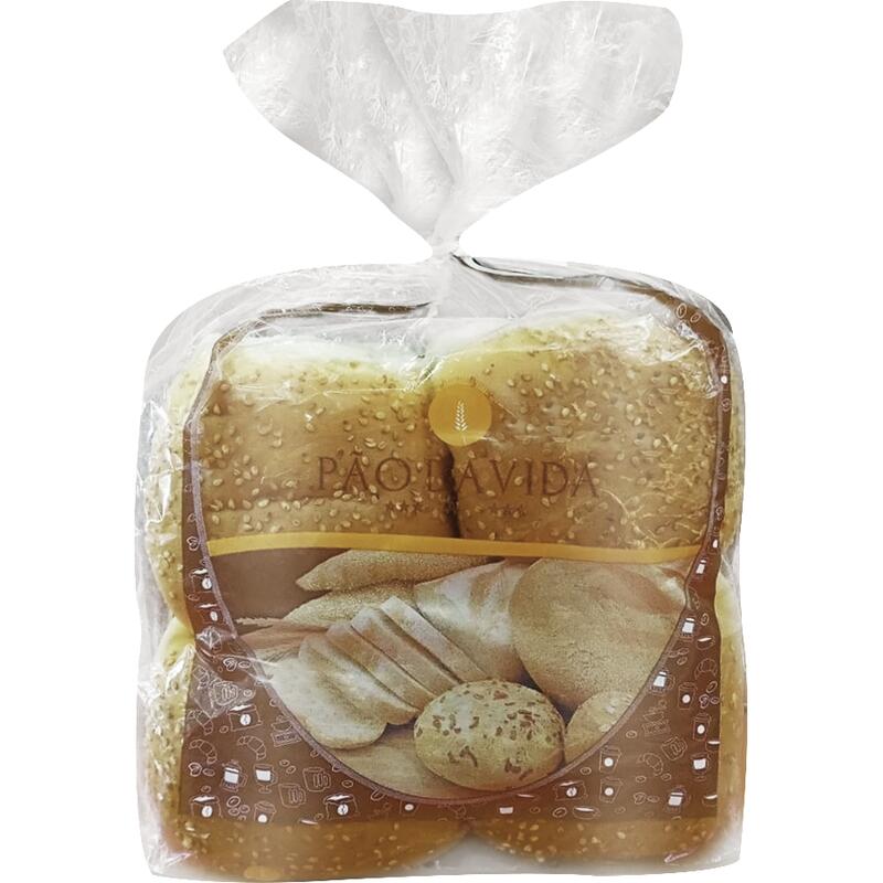 Pão para Hambúrguer Pão da Vida Com Gergelim 260g