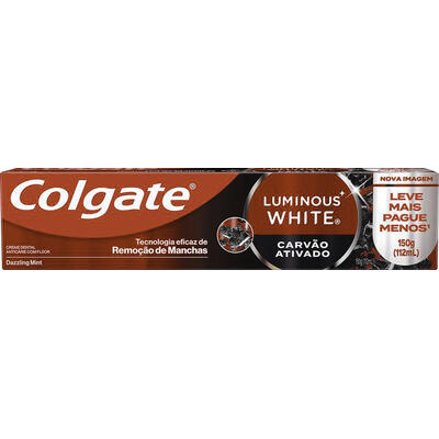 Creme Dental Clareador Colgate Luminous White Carvão 150g