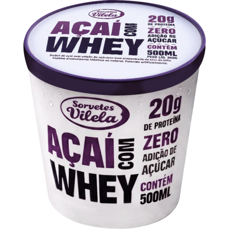 Açaí Vilela Congelado Com Whey 500ml