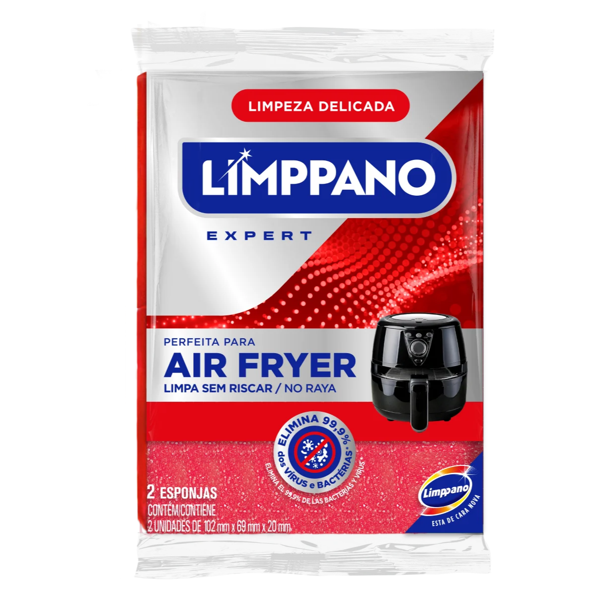 Esponja Antiaderente para Air Fryer 60mm ¿ Kit com 2 Unidades