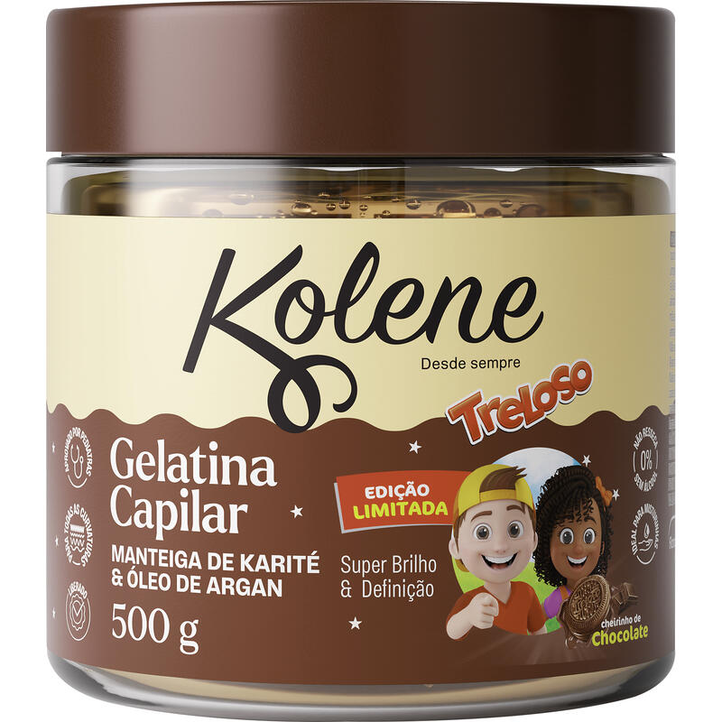 Gelatina Capilar Infantil Kolene Cheiro de Chocolate 500g
