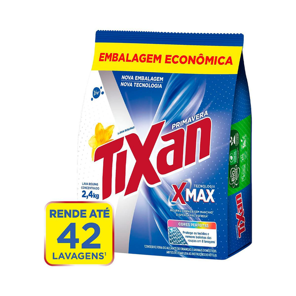 Sabão em Pó Tixan YPÊ Primavera Sachê 2,4Kg