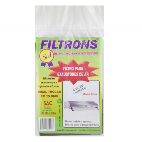 Filtro Para Exaustores De Ar Filtrons