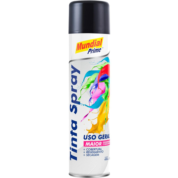 Tinta Mundial 400ml - Preto Brilhante