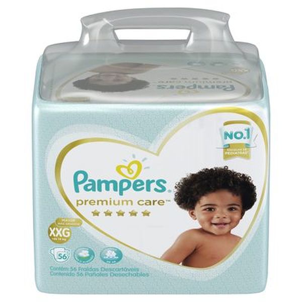 PAMPERS Premium Care Fralda XXG 56un