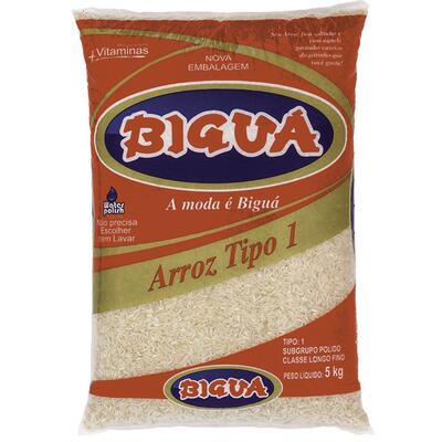 Arroz Biguá Longo Fino - Tipo 1 5kg