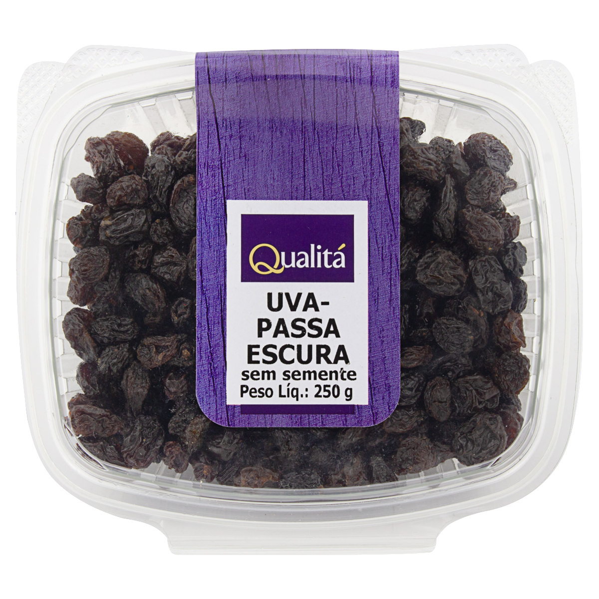 Uva-Passa Escura sem Semente Qualitá Pote 250g