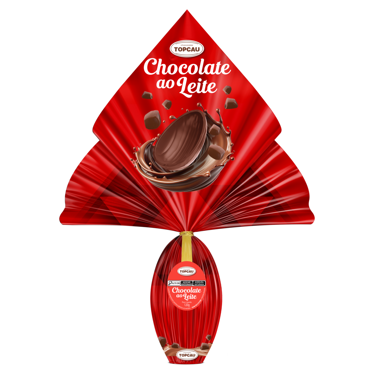 Ovo de Páscoa Top Cau Chocolate Ao Leite 120g