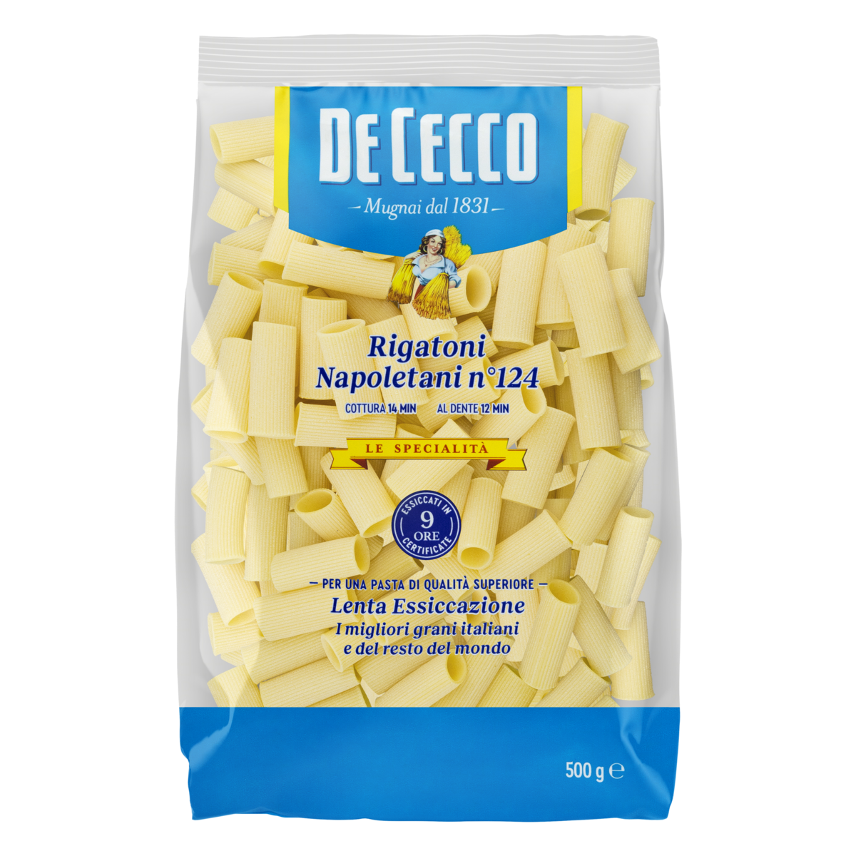 Macarrão Italiano De Cecco Rigatoni Napoletani 500g