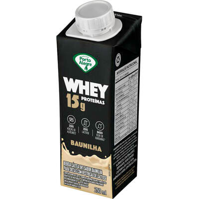 Bebida Láctea Whey Porto Alegre Baunilha Zero Lactose 250ml