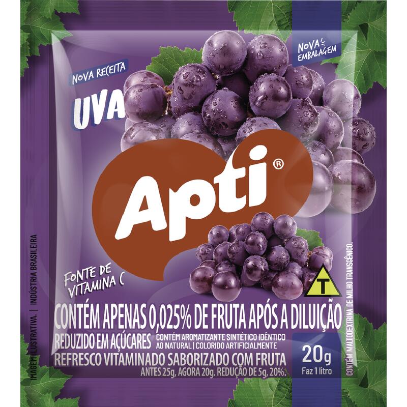 Refresco em Pó Apti Uva 20g