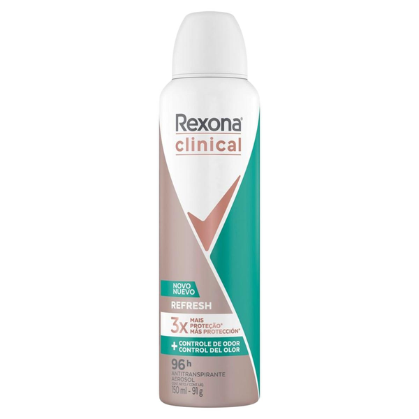 Antitranspirante Aerossol Refresh Rexona Clinical 150ml Spray