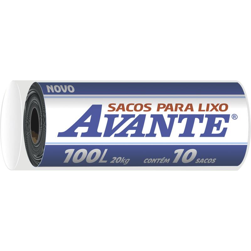 Saco de Lixo Avante Preto/100L 10 un
