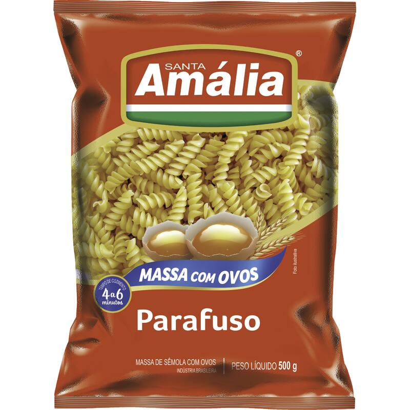 Macarrão com Ovos Santa Amália Parafuso 500g