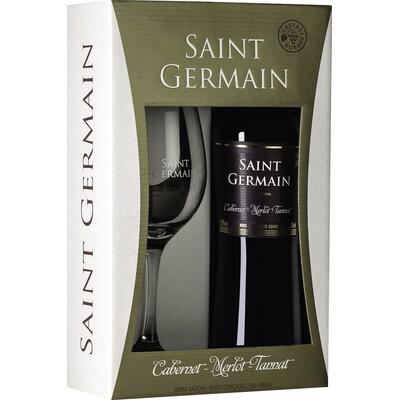 Kit Vinho Tinto Saint Germain 750ml + 1 Taça Kit