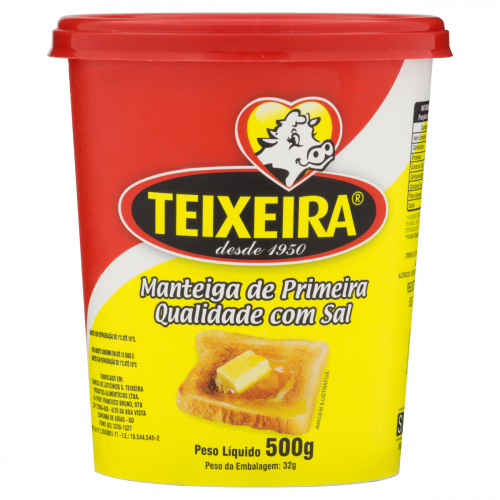 Manteiga Teixeira Com Sal 500g