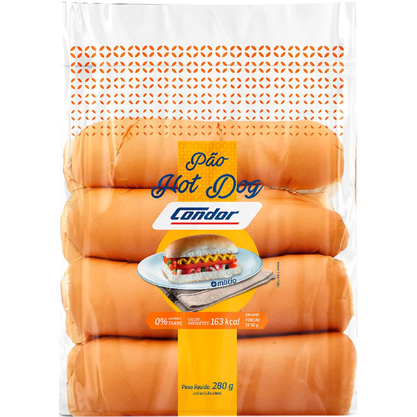 Pão Condor 280g - Hot Dog