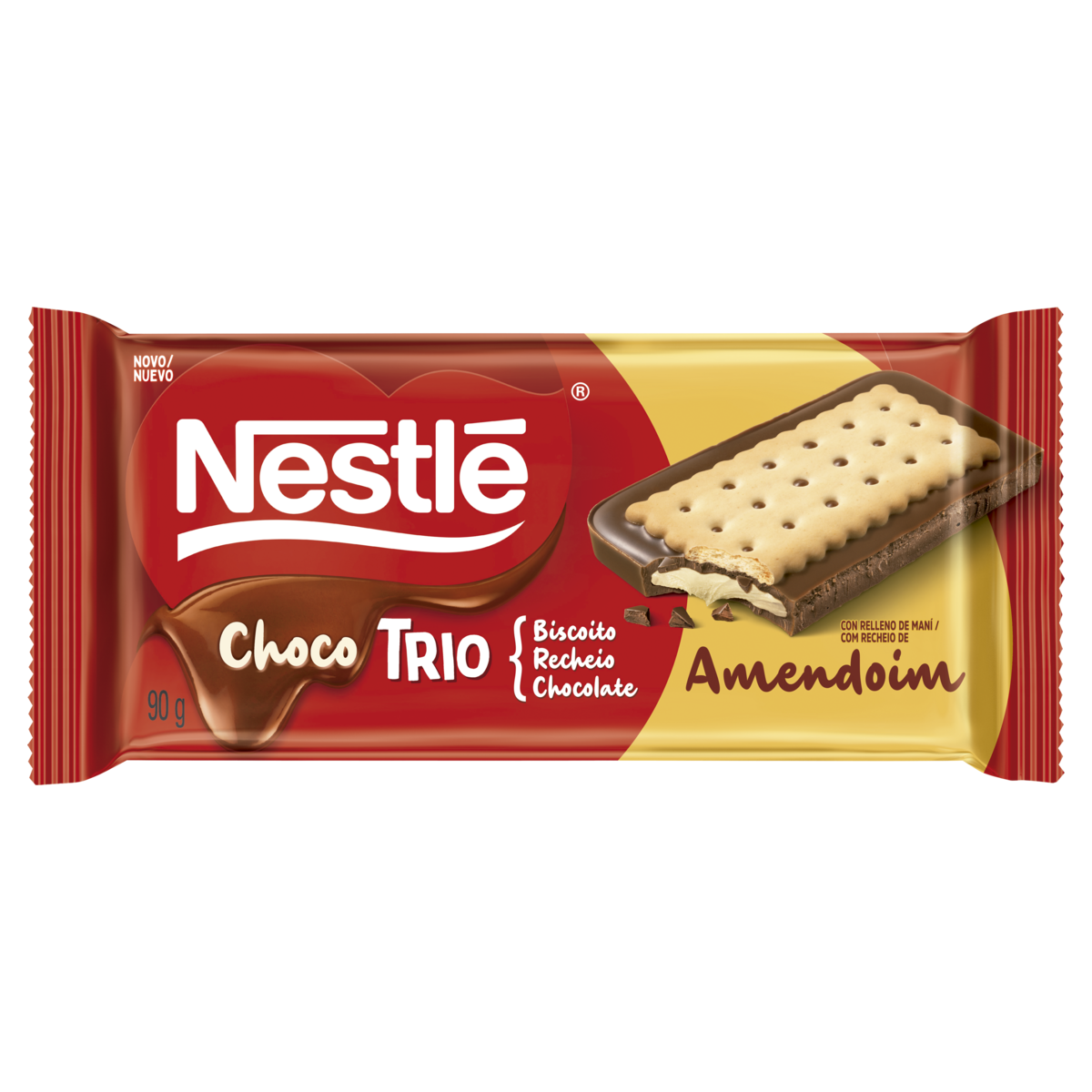 Chocotrio NESTLÉ Pasta Amendoim 90g