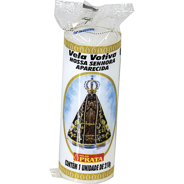 Vela Prata Votiva 210g - Anjo da Guarda