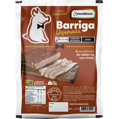 Barriga Suína Defumada Excelência Preço por quilo na peça