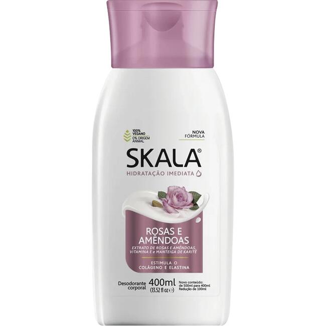 Desodorante Hidratante Corporal Rosas e Amêndoas Skala Frasco 400ml