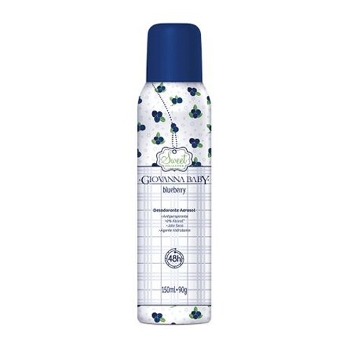 Desodorante GIOVANNA BABY Feminino Blueberry Aerosol 150ml