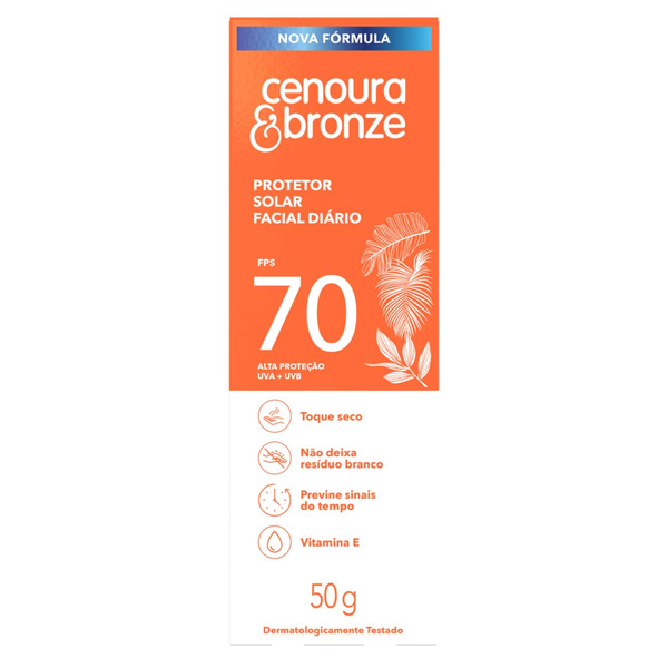 Protetor Cenoura & Bronze 50g - Facial - FPS 70