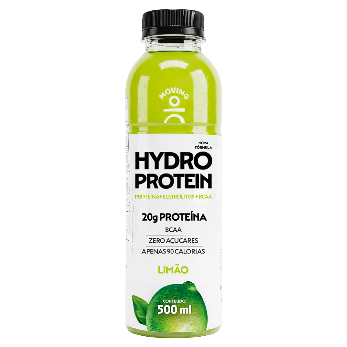 Suplemento Alimentar Líquido Limão Zero Açúcar Moving Hydro Protein Garrafa 500ml