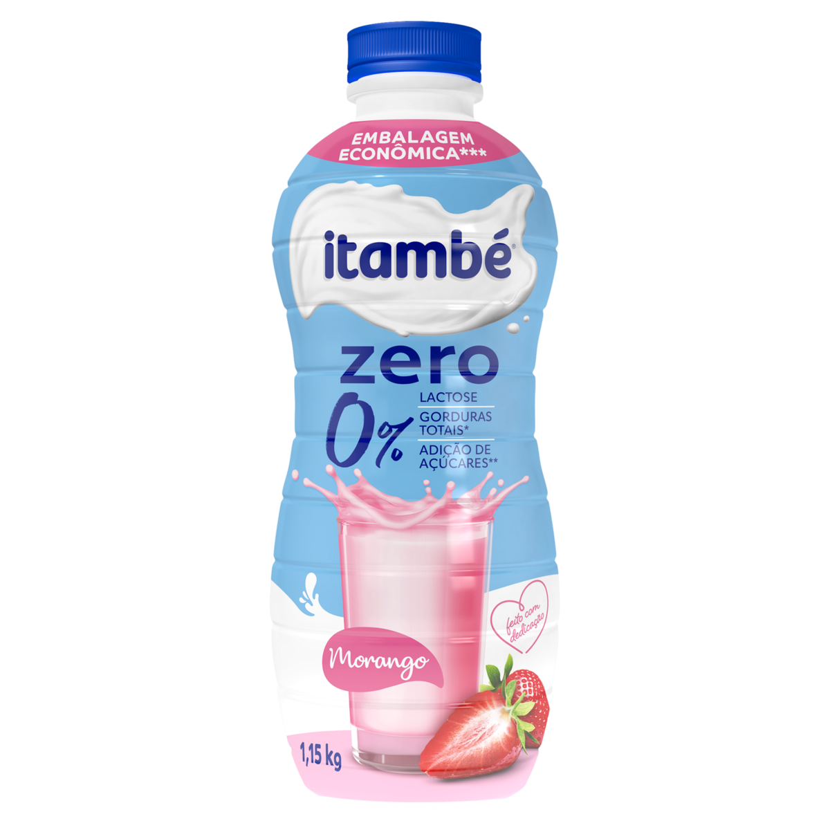 Iogurte Líquido Fit Zero Lactose Morango Itambé 1,15kg