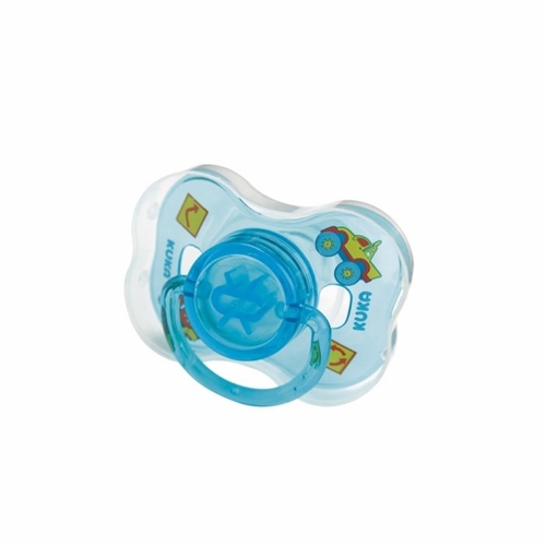 Chupeta Kuka Ortodôntica Decorada Azul Tamanho 2