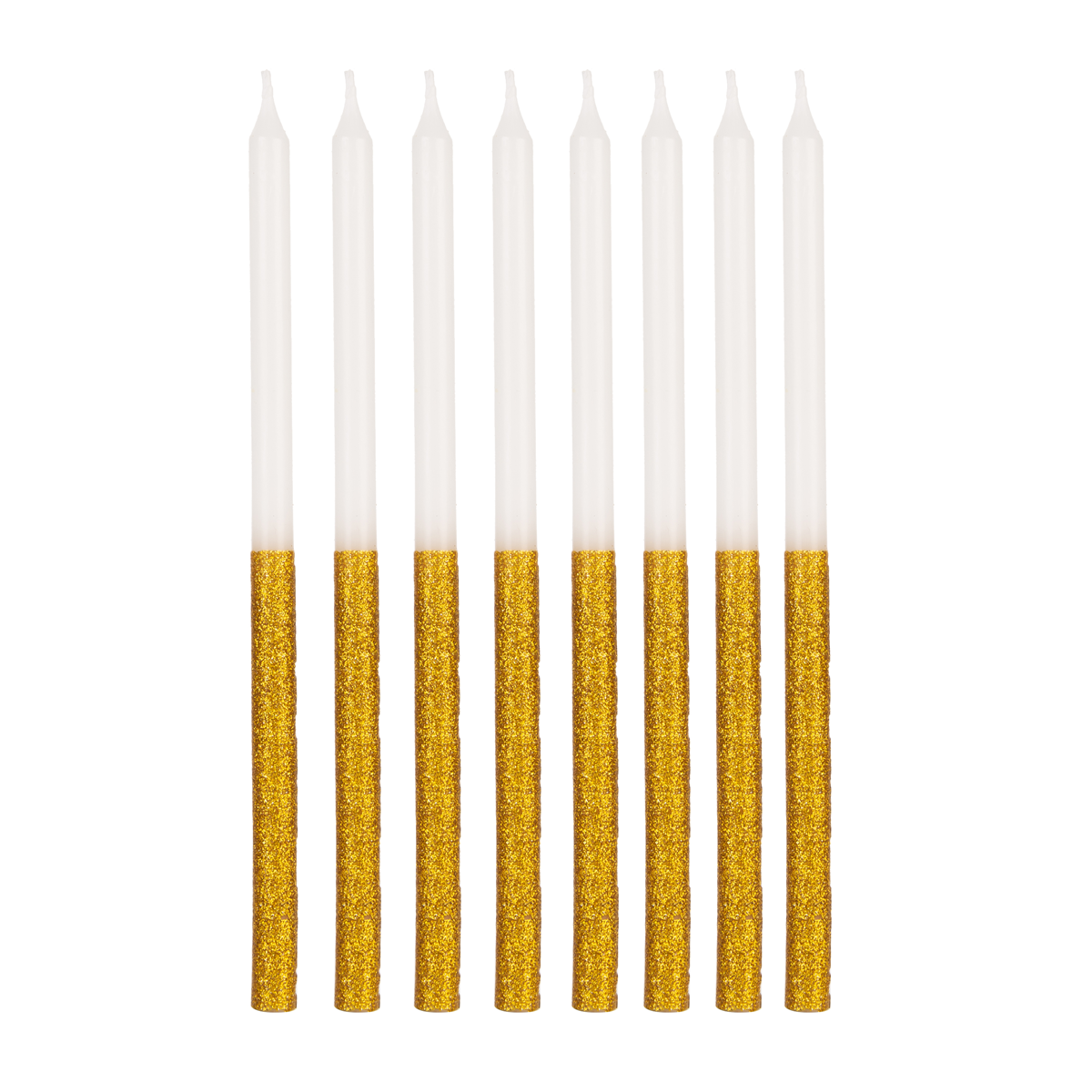 Vela Palito Gigante Branca com Dourado Unidade