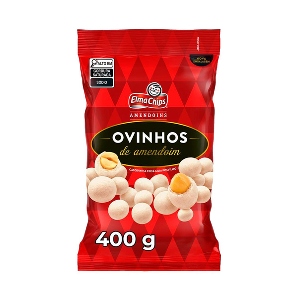 Ovinhos ELMA CHIPS Amendoim 400g Embalagem Econômica