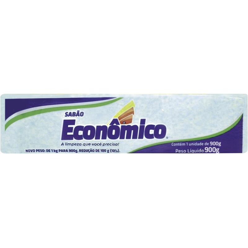 Sabão em Barra Marmorizado Econômico Azul 900g