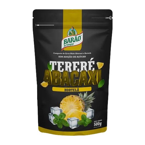 Erva Mate Tereré Barão Abacaxi com Hortelã 500g